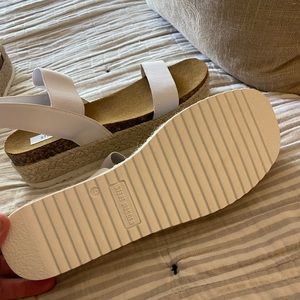 Steve Madden size 9 Womens color White Jaklyn Espadrille Platform Sandal new